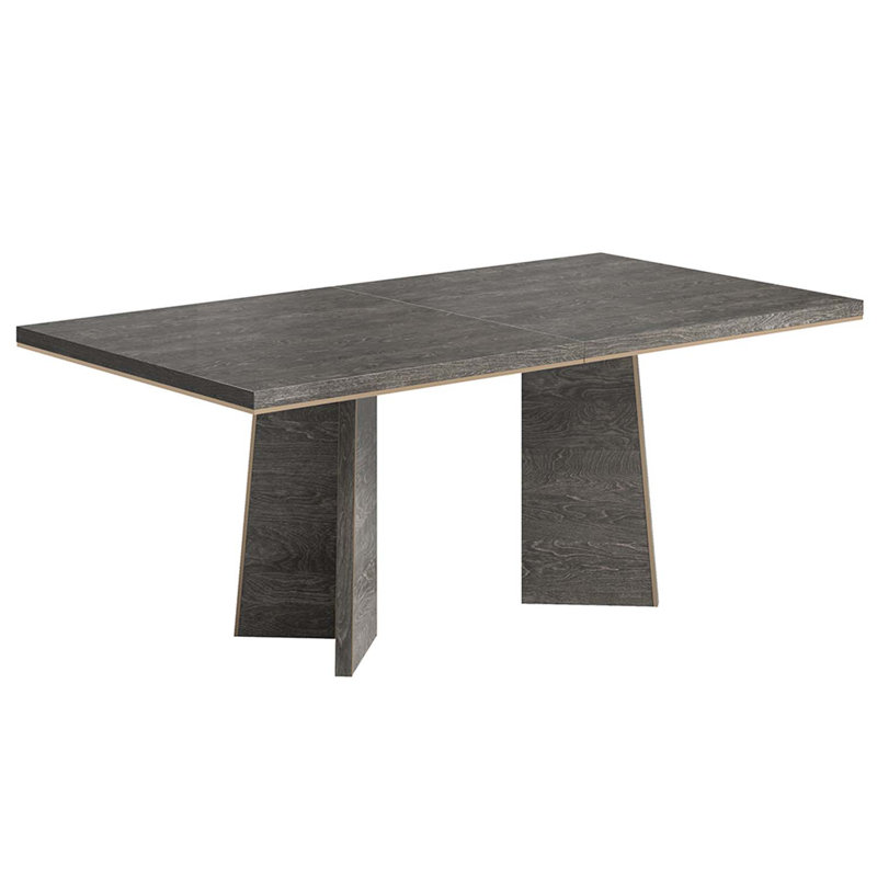 Rectangular Dining Table, Gray Oak High Gloss