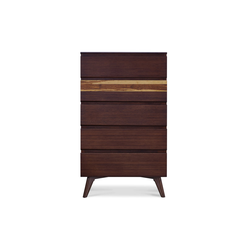 Lucinda Bayonne 5-drawer chest of drawers, Brown