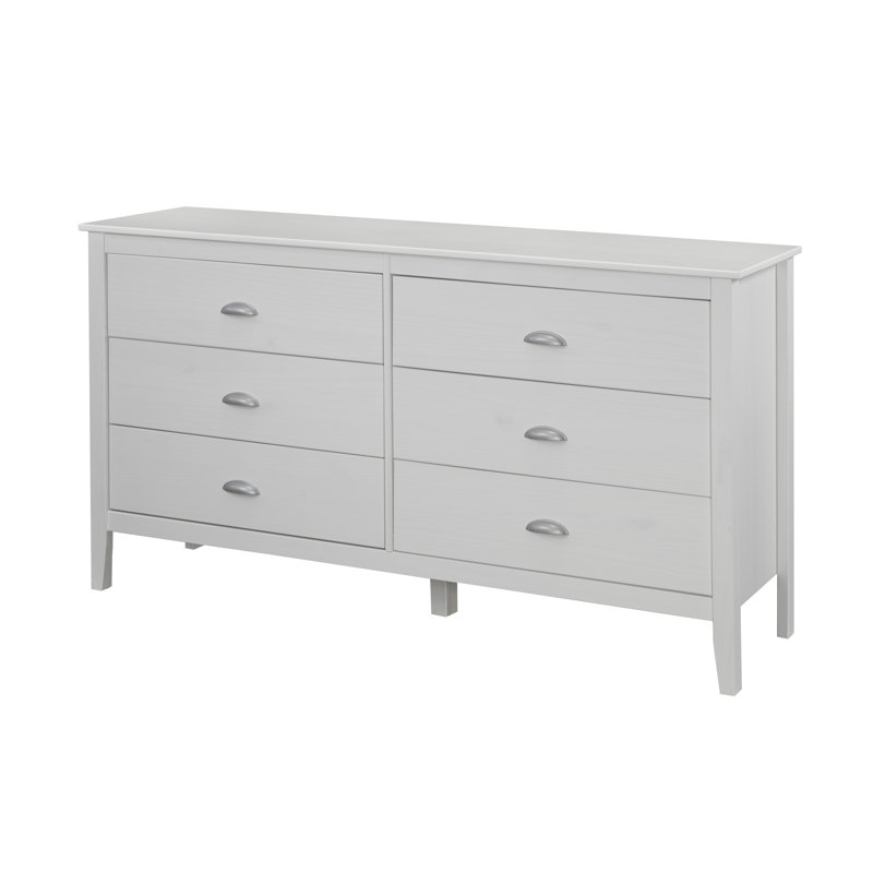 Commode double 6 tiroirs Zismer, Blanc