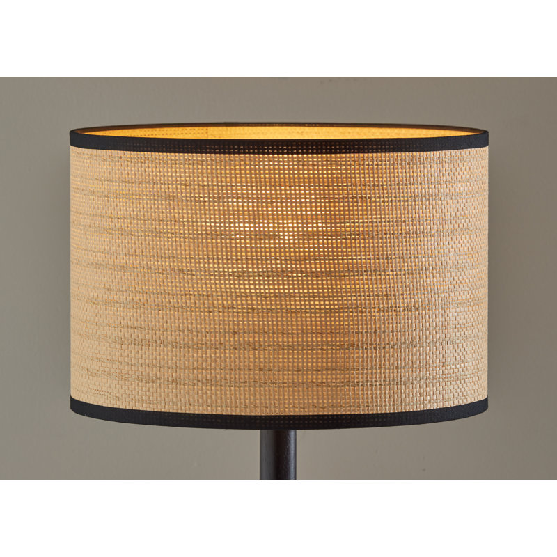 Lampe de table Phipps, Naturel / noir, Noir