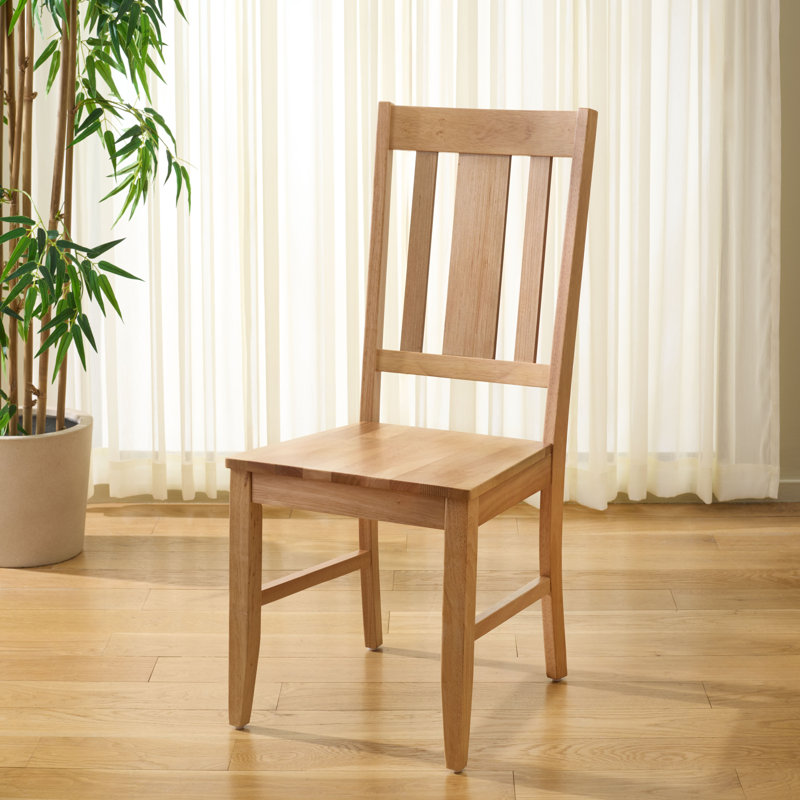 Roswitha Slat Back Side Chair, Light Oak