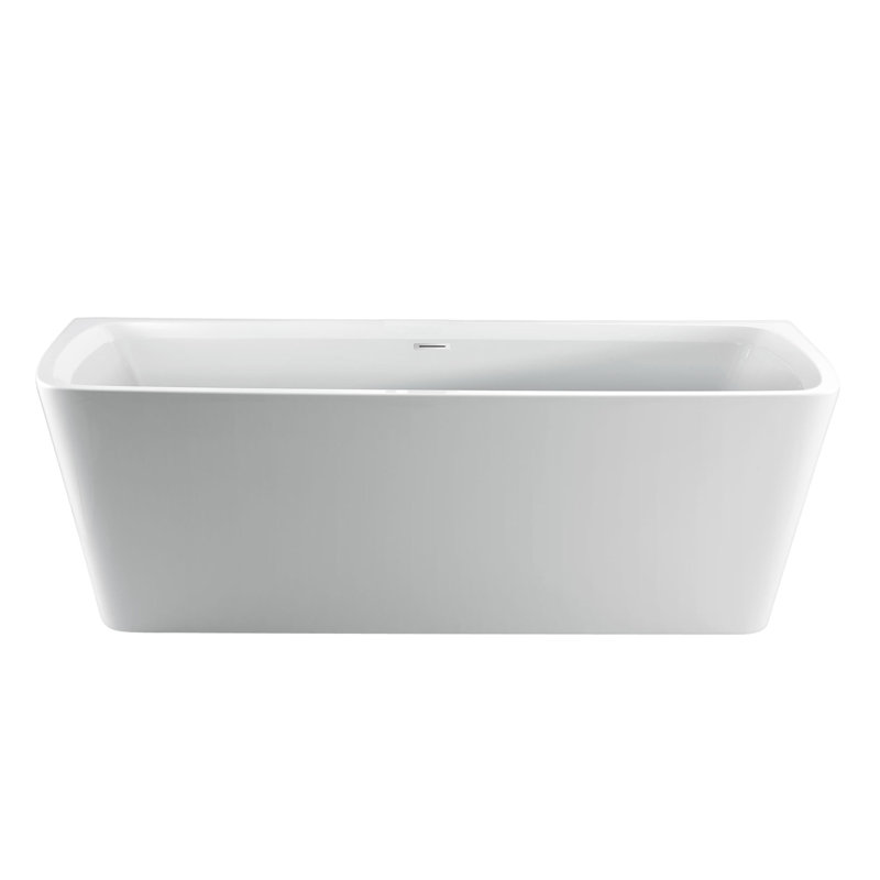 Vincent 70.62'' x 33.25'' Soaking Acrylic Bathtub, White