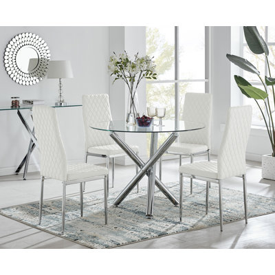 Eubanks Dining Set with 4 Chairs