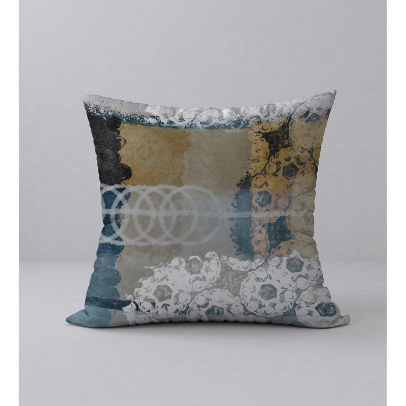 Abstract Reversible Throw Pillow, 18" x 18"