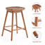 Tabouret de bar en bois massif Danel-927250379-927250421