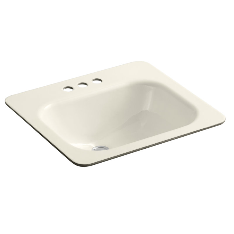Tahoe Metal Rectangular Undermount Bathroom Sink with Overflow, Almond