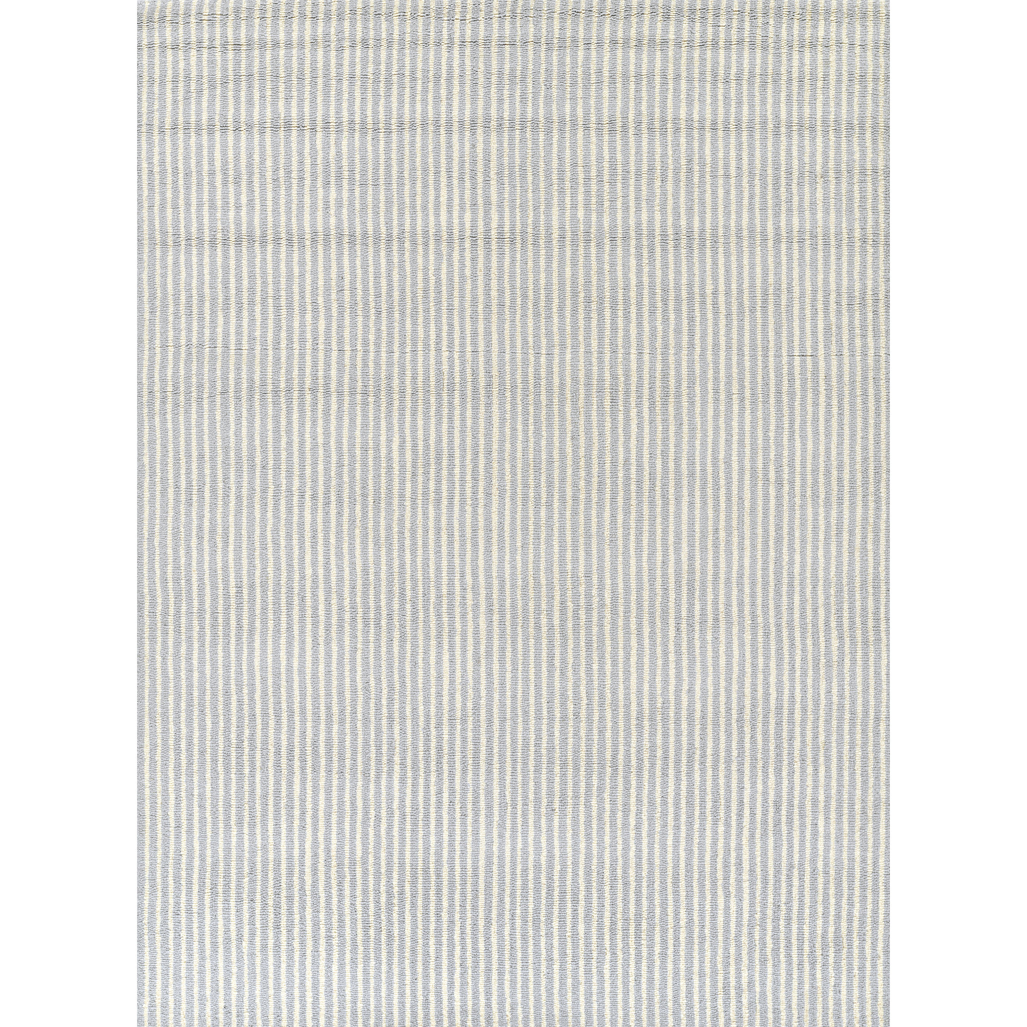 Lola Hand Tufted Wool Striped Blue Area Rug, Rectangle 2' x 3'