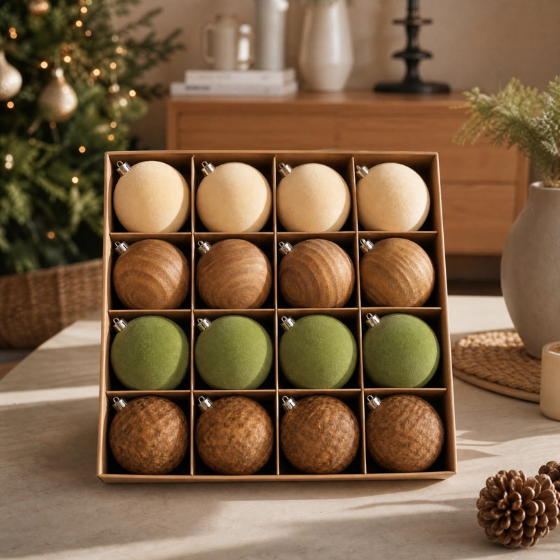 Boules de Noël en plastique en forme de boules de Noël, F