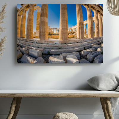Toile, «A Panorama époustouflant» de l'architecture grecque antique, art mural