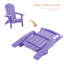 Chaise Adirondack pliante en plastique Shubhika-869326987