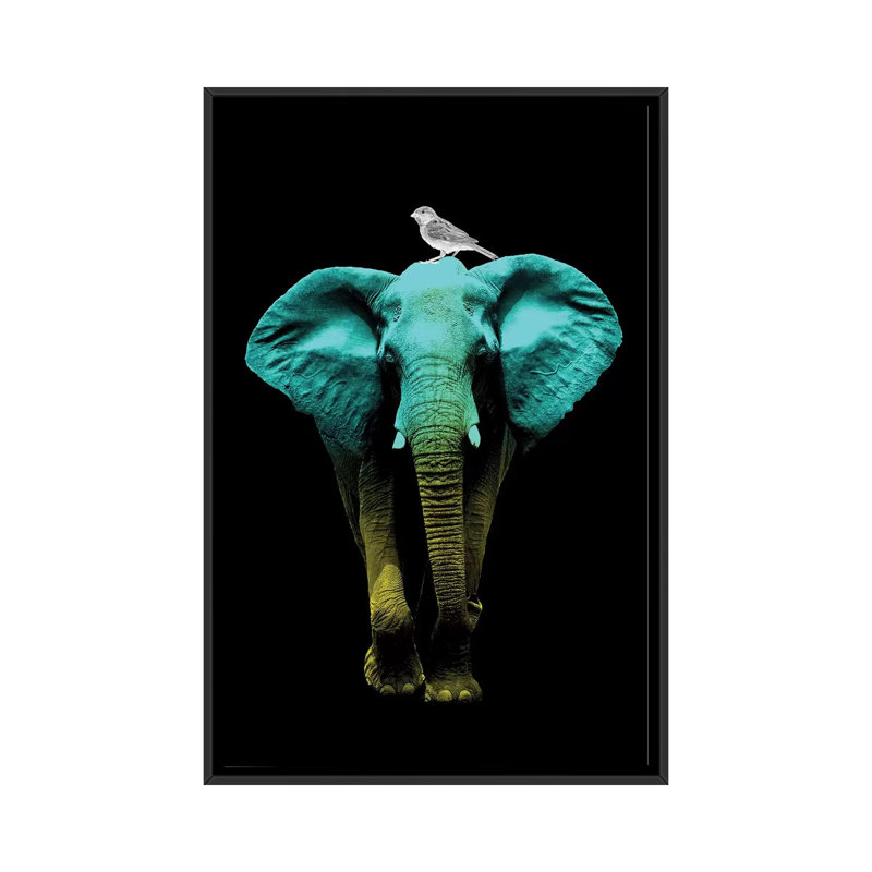 Friends For Life Fluoro by Vin Zzep - Print on Canvas, Black Framed, 66.04 cm H x 45.72 cm W