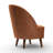 Litsi Accent Chair Upholstered Performance Fabric Solid Wood Frame and Legs-1766310440