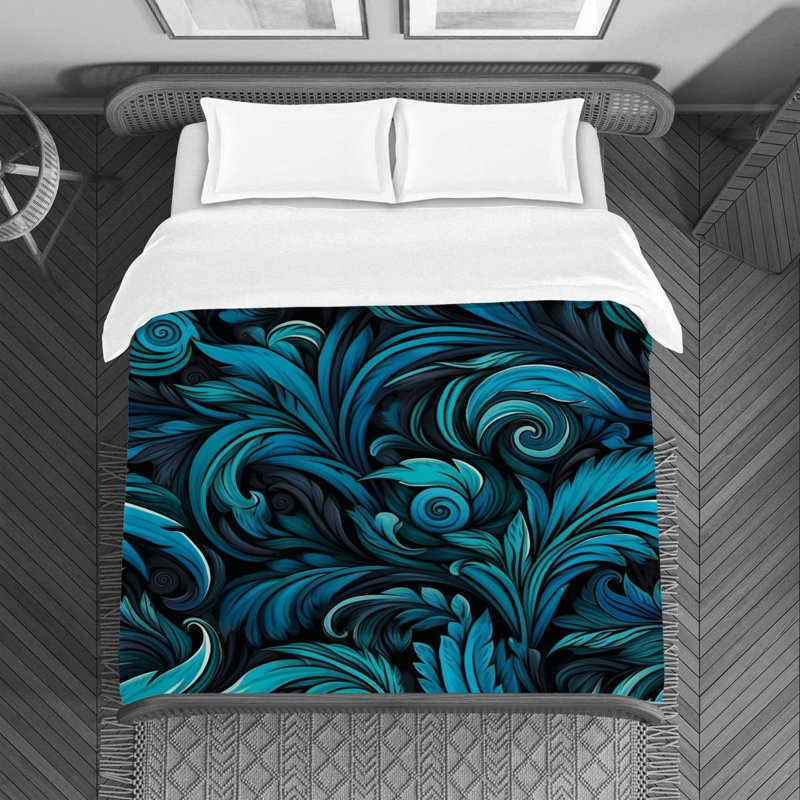Polyester Floral Duvet Cover, Twin Duvet Cover