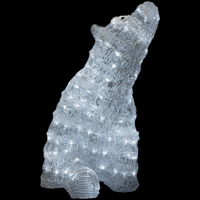 Lit Commercial Grade Acrylic Polar Bear Christmas Display Decoration