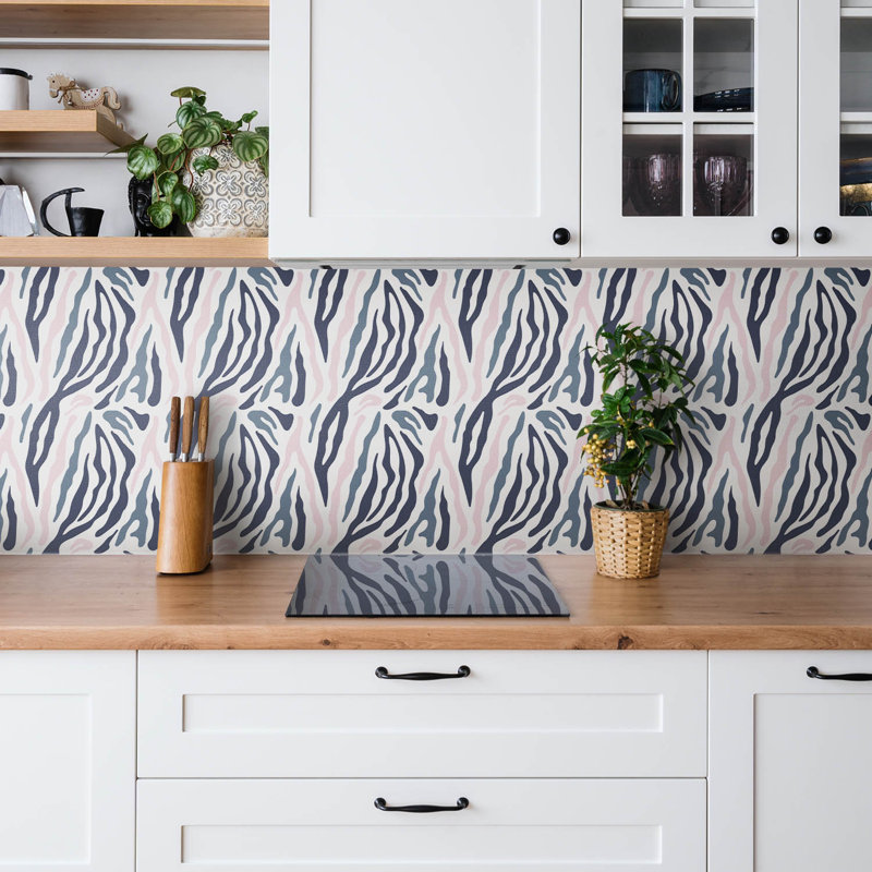 Self Adhesive Vinyl Splashback Wall Panel Sticker Tile Peel Stick 100x50 cm Colorful zebra