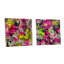 Popart néon rose journal collage - ensemble abstrait d'art mural en verre acrylique de 2-1652797929