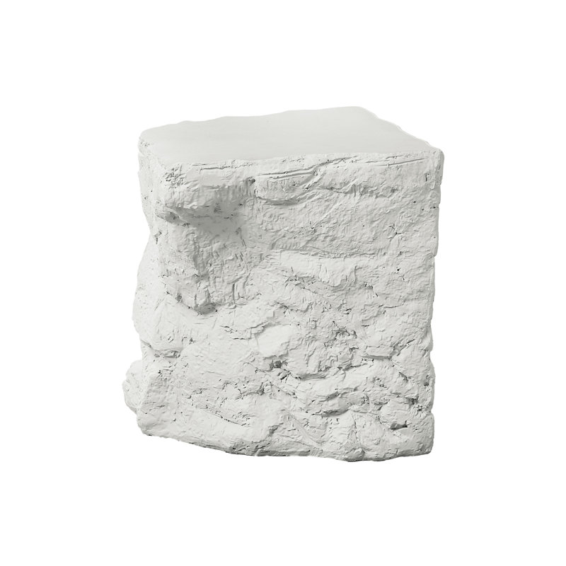 Modern Accent End Table, White