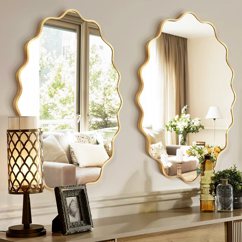 Wall Mirror, 36" x 24", Gold