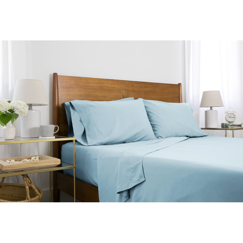 Essentials Southshore Fine Linens Microfiber Sheet Set deep pocket Sheets easy care, Light Blue, Twin