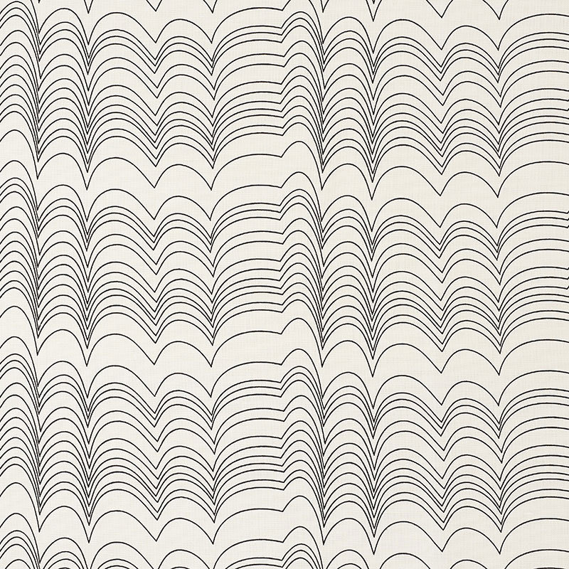 Schumacher x Studio Bon Richter Fabric, Black