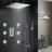 FontanaShowers Sofia Ceiling Rain Shower Head Set with Body Sprays and Hand Shower-1521408090-1521408084