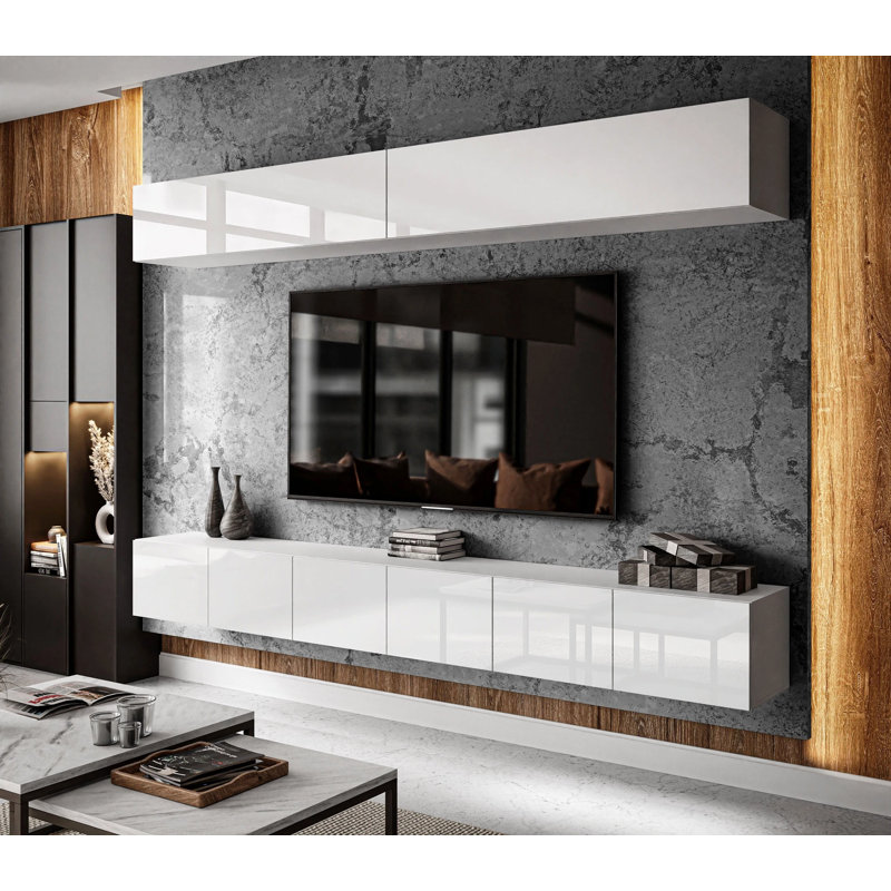 Alixton Unfinished Floating TV Stand for TVs up to 88"
