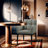 Adrian Vegan Leather Dining Arm Chair-58339051-58339048