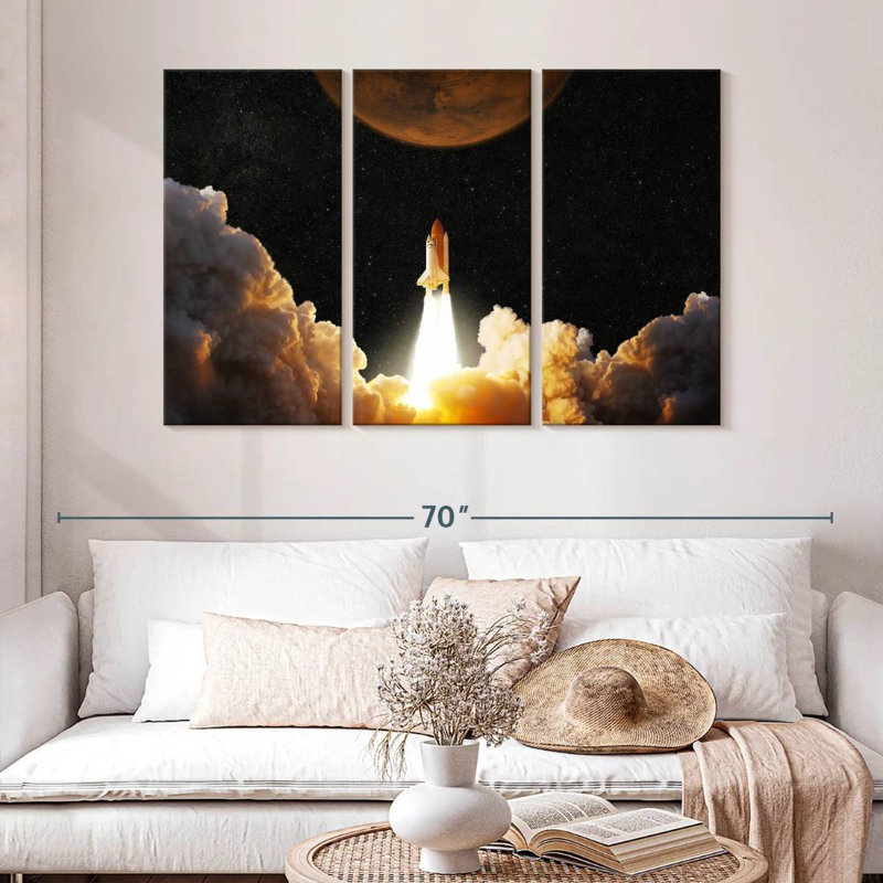 'Rocket Launch, 36" H x 57" W