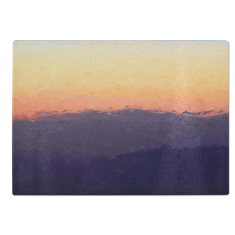 Glass Mountain Sunset in Abstract Chopping Board, 28.5 cm W x 20 cm L