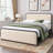 Alviera Modern Upholstered Bed Frame with Headboard & Footboard, Queen Size Platform Bed with Under Bed Storage, 800 lb Capacity, Beige-1858473809