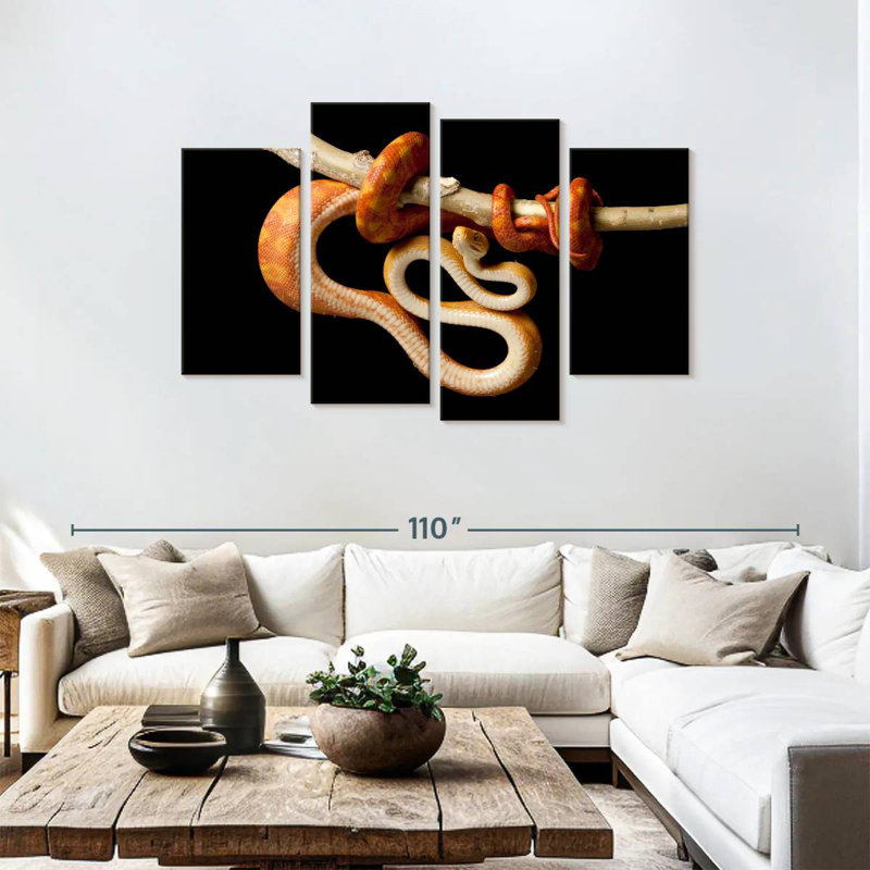 Brampt Red Tailed Boa, 48" H x 75" W