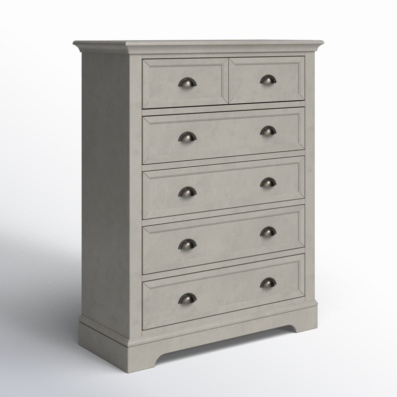 Huey 41.75'' W 6 - Drawer Dresser, Gray