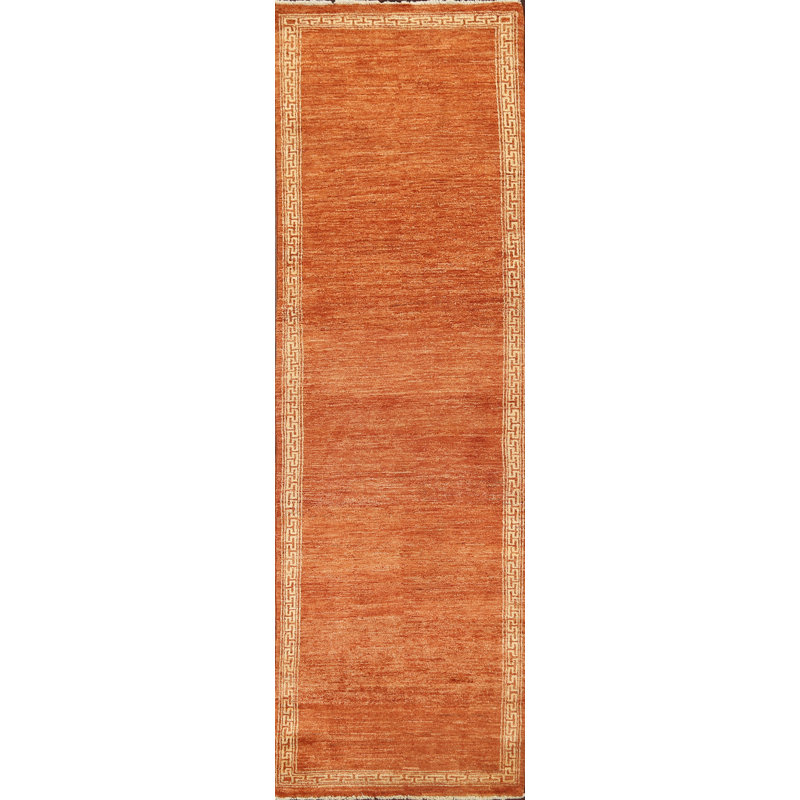 Tapis de couloir oriental bordé Gabbeh 3 x 10