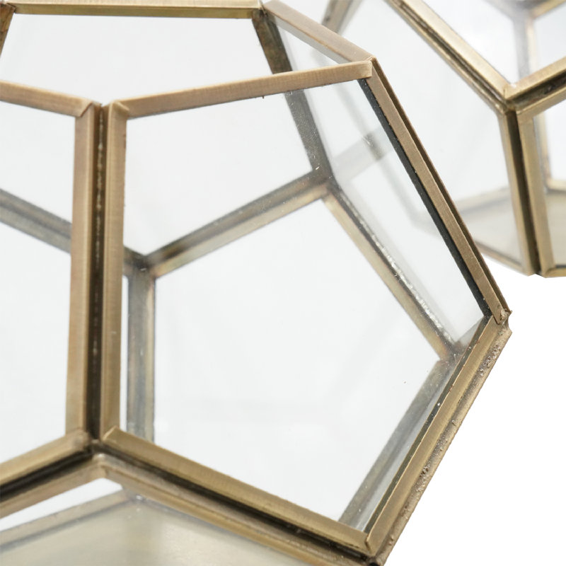 Ensemble d'ouragan de table en verre 3 pièces