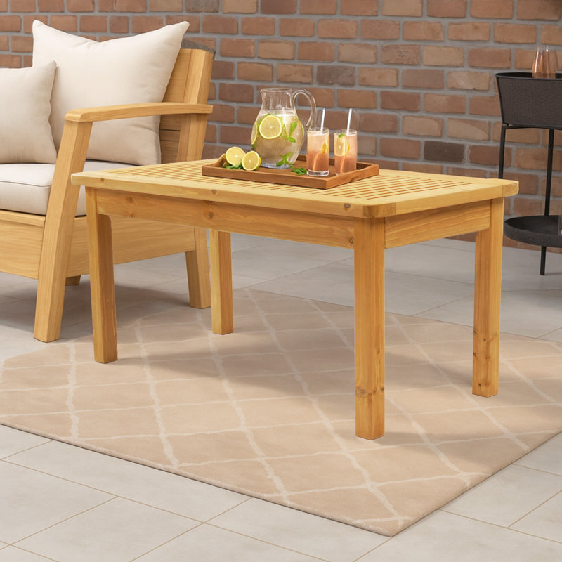 Table de patio en bois brun clair, Marron clair