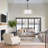 3 - Light Dimmable Rattan - Wrapped Oval Drum Chandelier