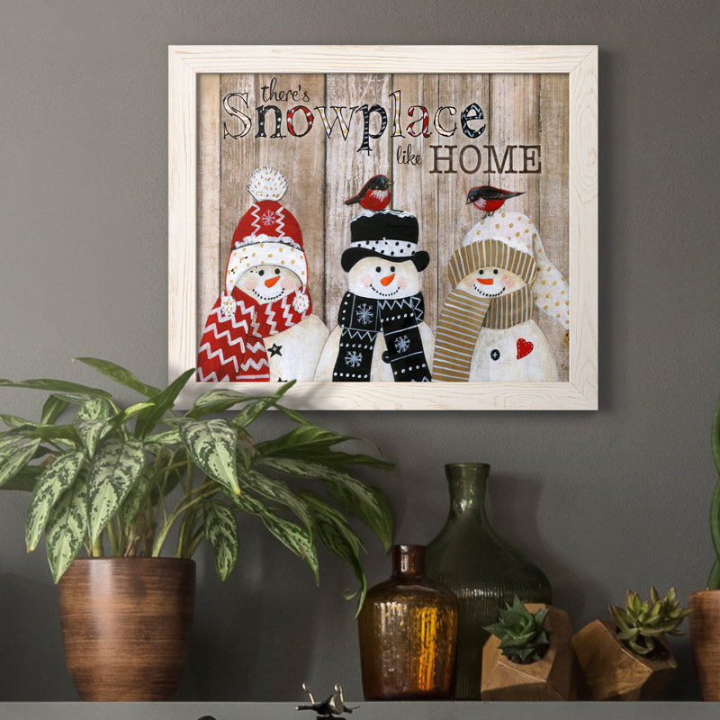 «Snowplace Like Home», reproduction d'impression sur toile, H 20 po x l 17 po x P 1,5 po, Blanc