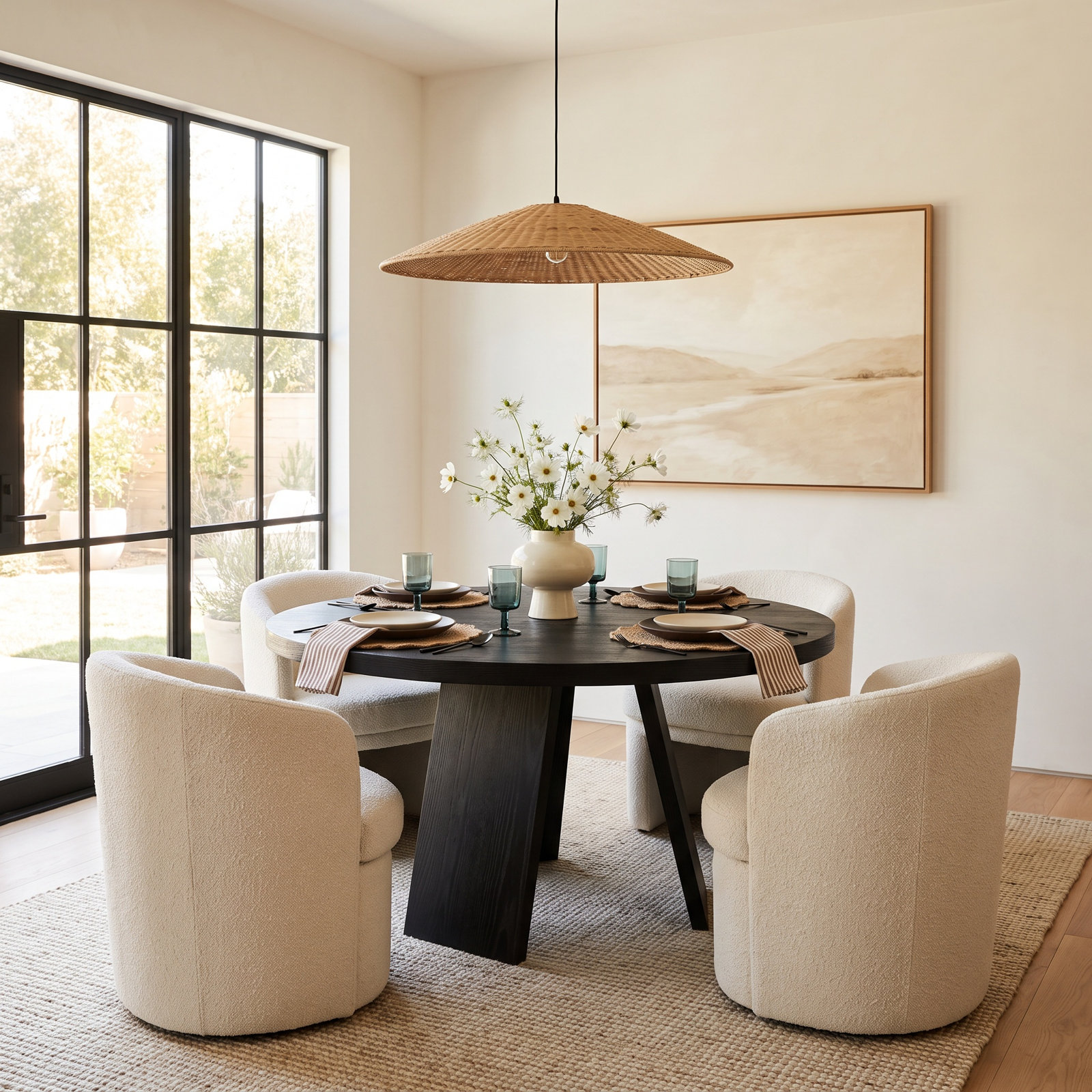 Mattelynn 54 " Dining Table, Black