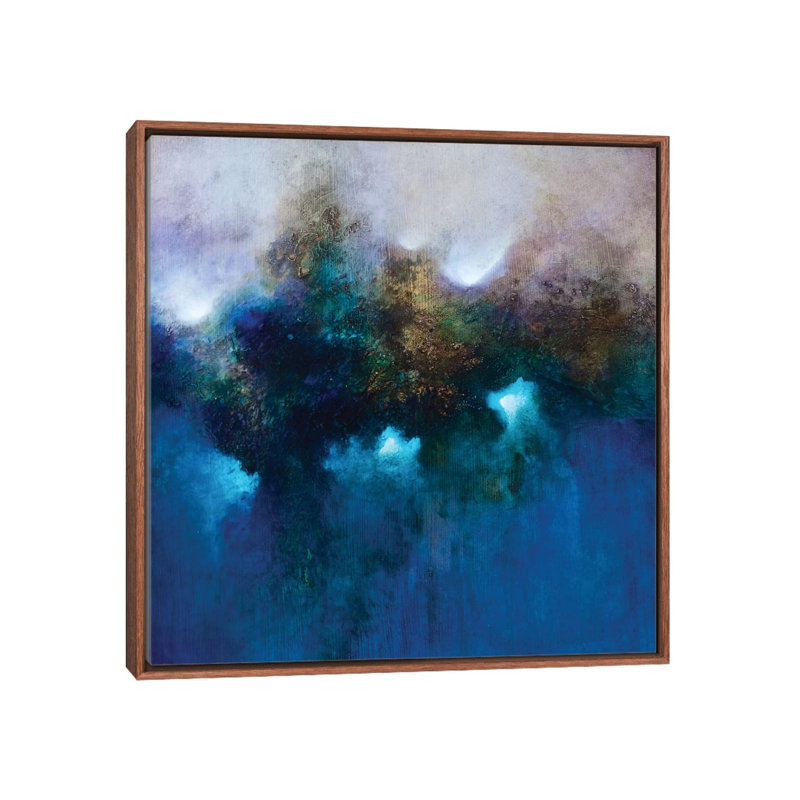 Blue Waters par Print, H 18 po x l 18 po x P 1,5 po, Toile avec cadre en bois classique, Pas de tapis