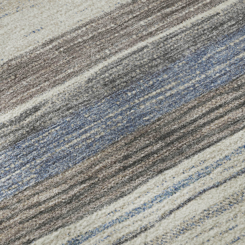 Premium Machine Washable Hedden AMF1703 Stripes Rug, Rectangle 5' x 7'6"