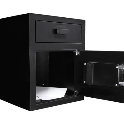 1.1 Cu Ft Digital Keypad Cash Storage Safe Box, Steel, Secure Cash, 2 Pin Options Protected Valuables Theft,