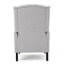 Fauteuil inclinable en tissu capitonné gris clair