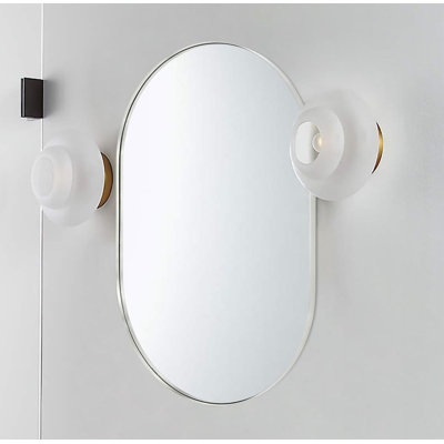 20 x 33 Inch Metal Oval Mirror
