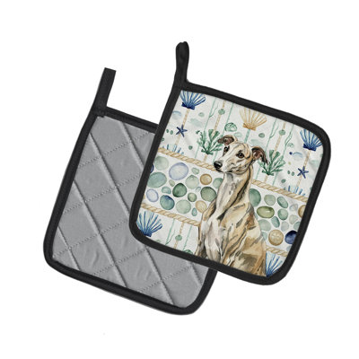 Paire de poignées en verre Brindle Whippet