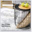Tables basses gigognes, ensemble de 2 tables basses rondes avec panier en acier