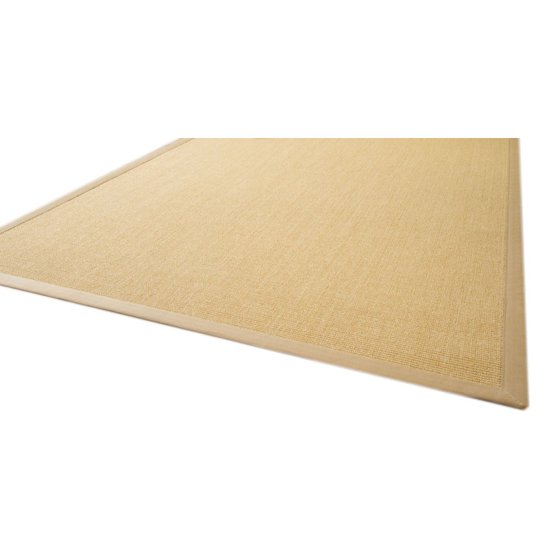 Sisal rug Brentford - flat woven light colour / border Beige, Rectangle 140 x 200cm