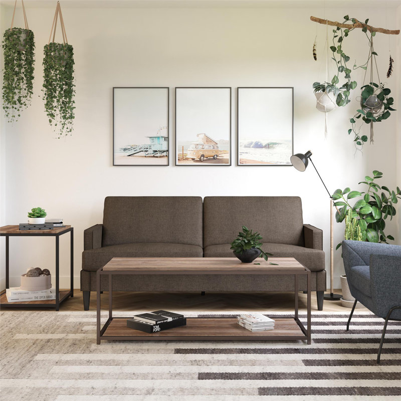 Aklima 3 Seater Linen Sofa, Grey