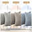 Decorative Compression Light Gray Corduroy Square Throw Pillow Covers With Inserts-113417192