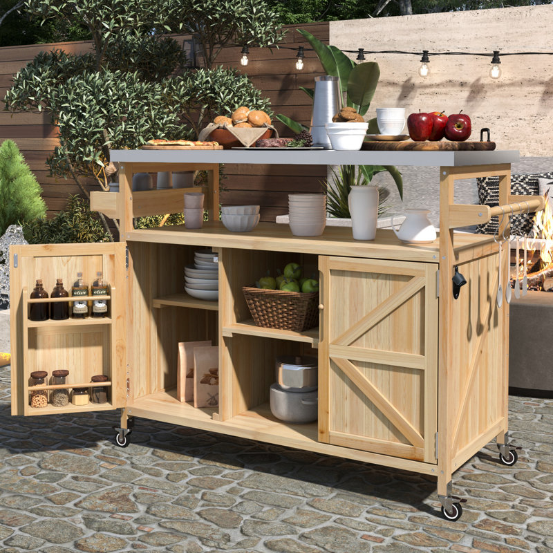 Îlot de cuisine 36,89 po French French, Naturel