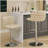 Adjustable Swivel Bar Stool with Chrome Base, Modern PU Velvet Bar Stool, Entire Back with Velvet Decor, 2 Sets-1538004512